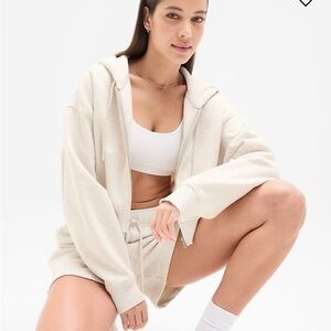 NWT Athleta Forever Fleece Set M in Toasted Brown Heather